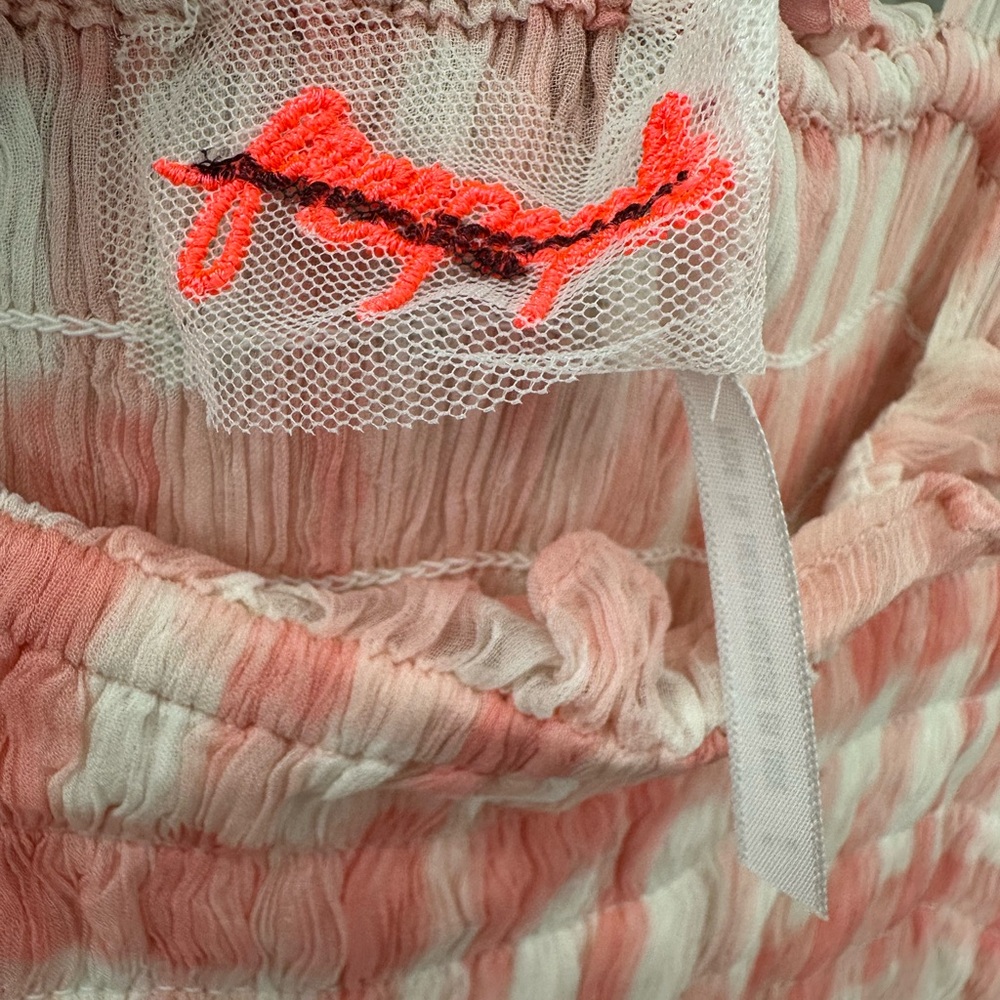 Free People Dorothy Gayle Maxi Dress in pink & white checkered Sz Medium - Picture 14 of 15